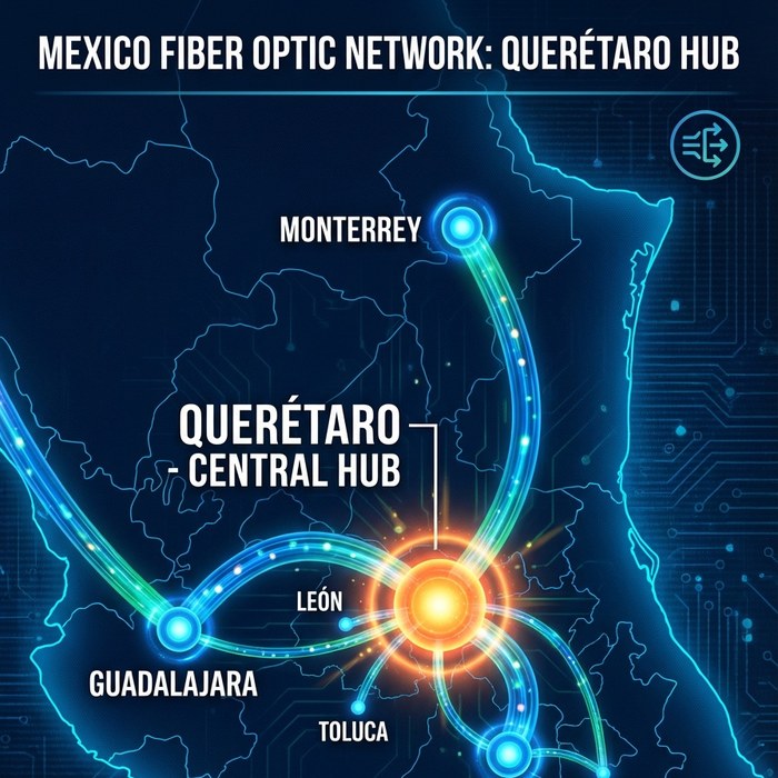 Mexico Fiber Optic Network — Querétaro Central Hub